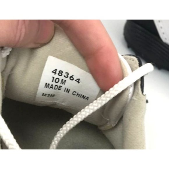 FootJoy GreenJoys Womens Sz 10M Black White 48364 Golf Shoes Soft Spike Patent - Picture 6 of 9